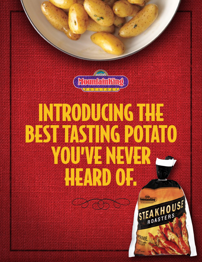 Mountain King Potatoes advertising